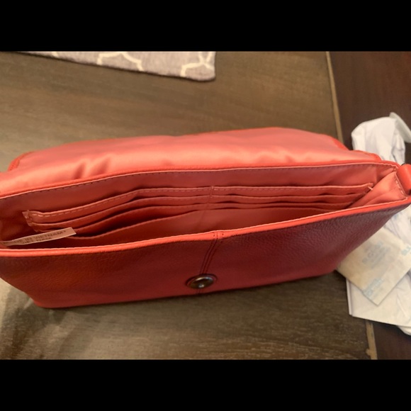 COACH Sienna Leather Coral Wristlet/Clutch - Picture 2 of 3